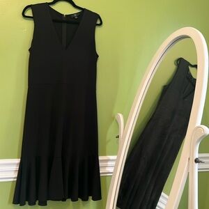 EUC J.CREW 365 V-Neck Stretch Ponte Sheath Dress Black